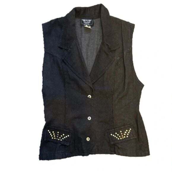 PG Collections By Ginger Bort Jackets & Blazers - Vintage 100% Cotton PG Collections By Ginger Bort Vest Size 14